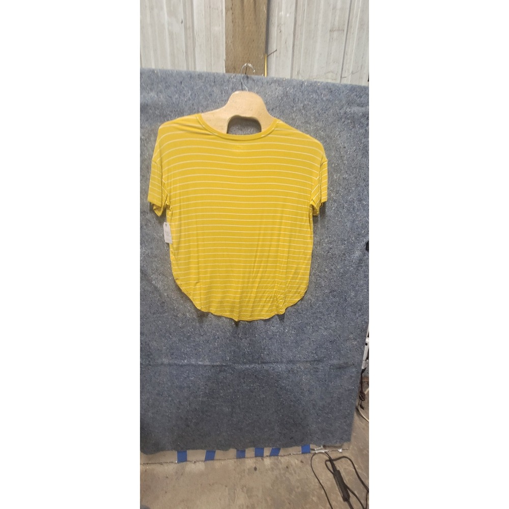 Time & Tru SS Crew Tunic Tee Autumn Gold Stripe XL/(16-18) - Picture 8 of 10